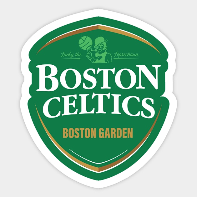 Celtics Samuel Adams Tee Sticker by monitormonkey